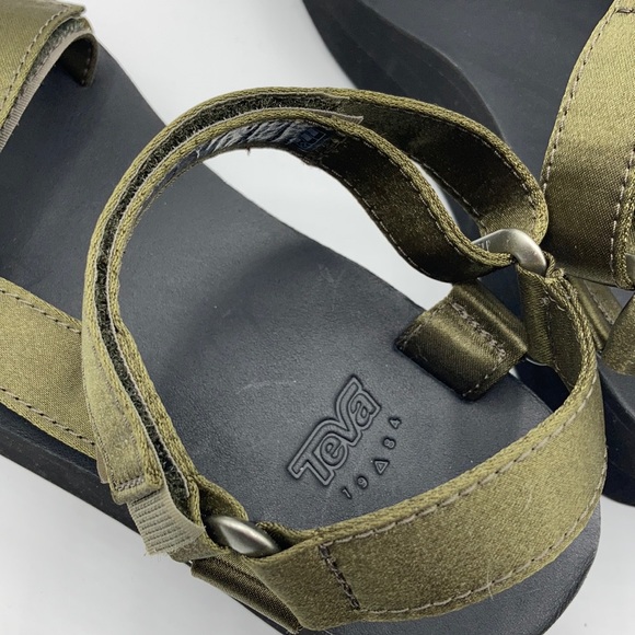 Teva Universal Satin Olive Platform Sandals - Picture 7 of 9